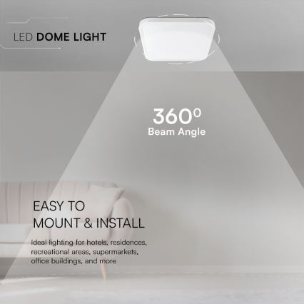 LED loftlampe til badeværelse SAMSUNG CHIP LED/48W/230V IP44 6500K 42x42 cm hvid