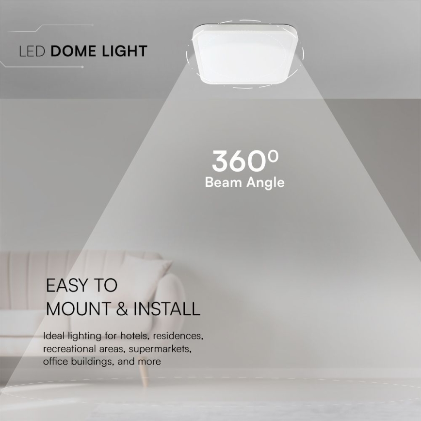 LED loftlampe til badeværelse SAMSUNG CHIP LED/48W/230V IP44 6500K 42x42 cm hvid