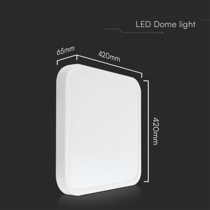 LED loftlampe til badeværelse SAMSUNG CHIP LED/48W/230V IP44 6500K 42x42 cm hvid