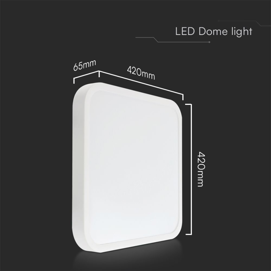 LED loftlampe til badeværelse SAMSUNG CHIP LED/48W/230V IP44 6500K 42x42 cm hvid