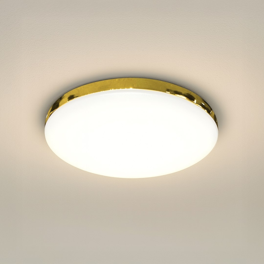 LED loftlampe til badeværelse MAYA LED/15W/230V IP44 guldfarvet