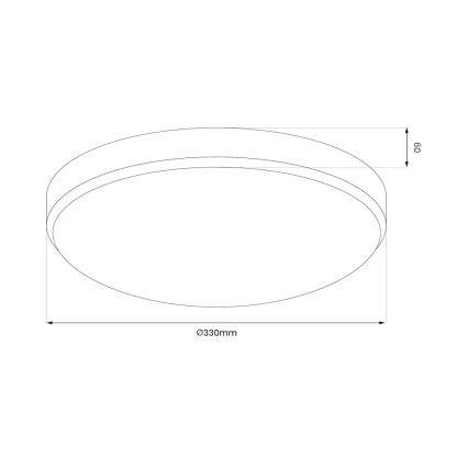LED loftlampe til badeværelse MAYA LED/15W/230V IP44 guldfarvet