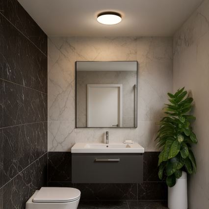 LED loftlampe til badeværelse MAYA LED/15W/230V IP44 sort