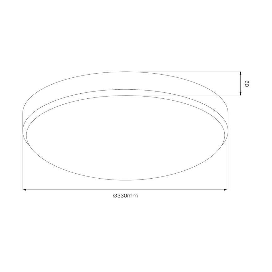 LED loftlampe til badeværelse MAYA LED/15W/230V IP44 sort