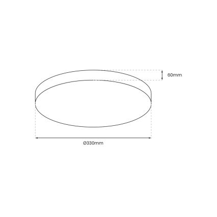 LED loftlampe til badeværelse MAYA LED/15W/230V IP44 sort