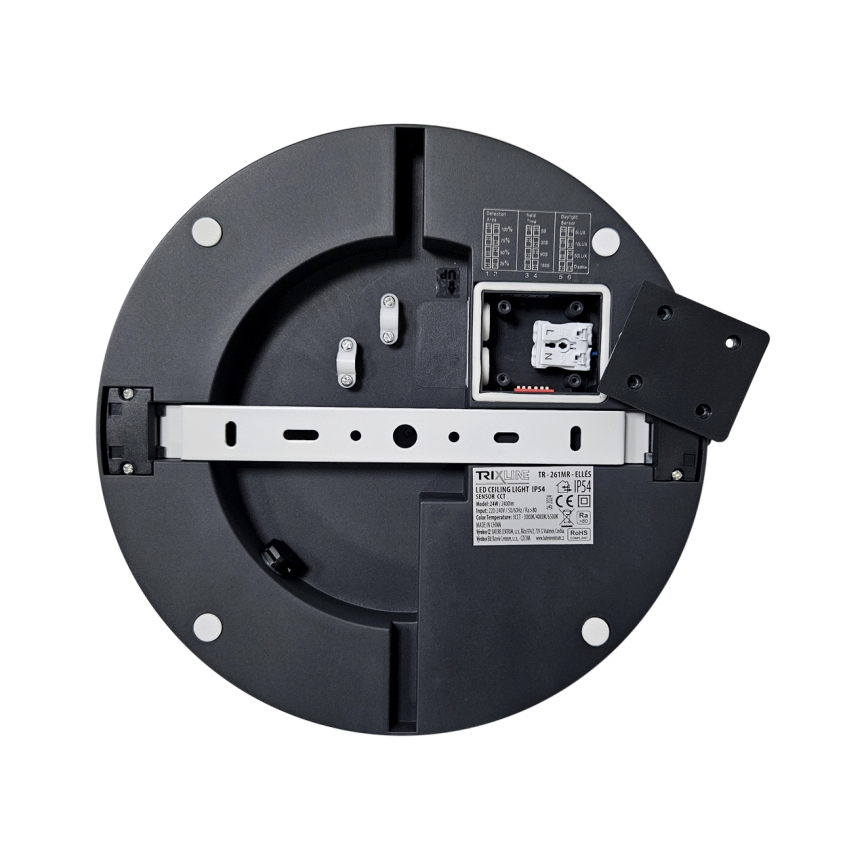 LED loftlampe til badeværelse med sensor ELLÉ LED/24W/230V 3000/4000/6500K diameter 26 cm IP54 antracit