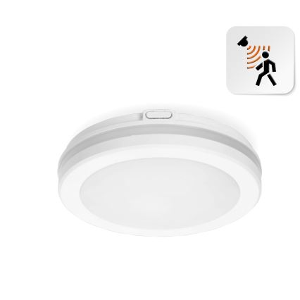 LED loftlampe til badeværelse med sensor LED/12W/230V 3000/4000/6500K IP65 diameter 20 cm hvid + fjernbetjening