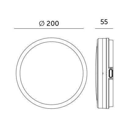 LED loftlampe til badeværelse med sensor LED/12W/230V 3000/4000/6500K IP65 diameter 20 cm hvid + fjernbetjening