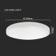 LED loftlampe til badeværelse med sensor LED/18W/230V 4000K IP44 hvid