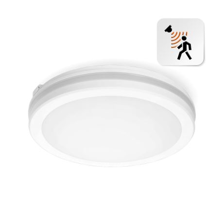 LED loftlampe til badeværelse med sensor LED/18W/230V 3000/4000/6500K IP65 diameter 30 cm hvid + fjernbetjening