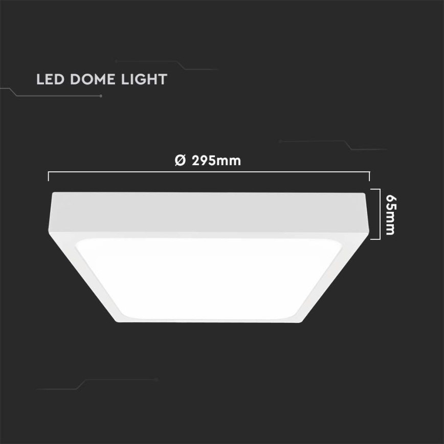 LED loftlampe til badeværelse med sensor LED/24W/230V 4000K IP44 29,5x29,5 cm hvid