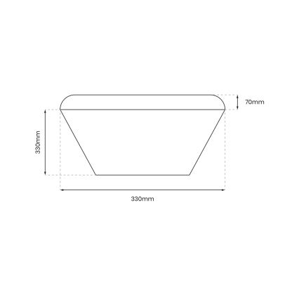 LED loftlampe til badeværelse med sensor NEMO LED/16W/230V IP44 sort