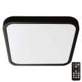 LED loftlampe til badeværelse med sensor SAMSUNG CHIP LED/36W/230V IP44 4000K 42x42 cm sort + fjernbetjening