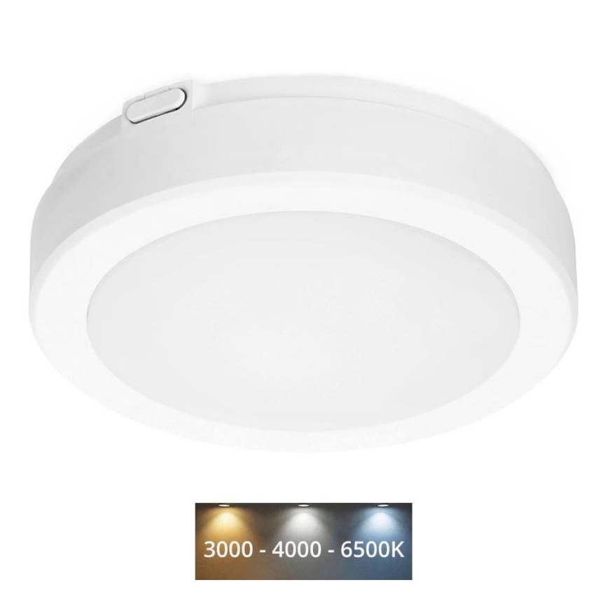 LED loftlampe til badeværelse NAIROS LED/12W/230V 3000/4000/6500K IP65 diameter 20 cm hvid