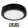 LED loftlampe til badeværelse NAIROS LED/12W/230V 3000/4000/6500K IP65 diameter 20 cm sort