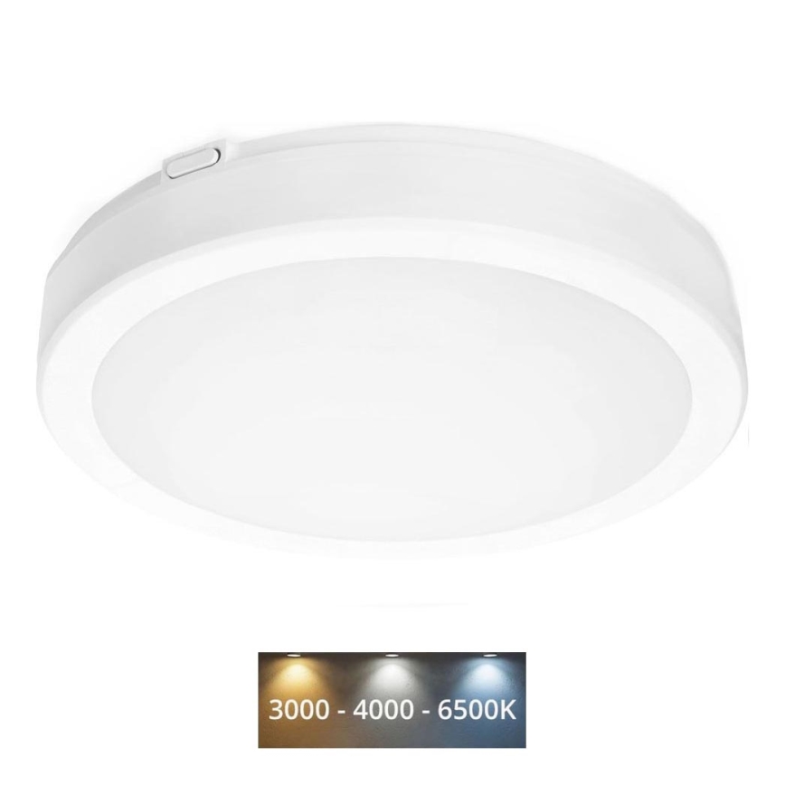 LED loftlampe til badeværelse NAIROS LED/24W/230V 3000/4000/6500K IP65 diameter 30 hvid