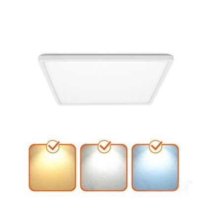 LED loftlampe til badeværelse NIVERA LED/24W/230V IP54 3000/4000/6000K 30x30 cm hvid