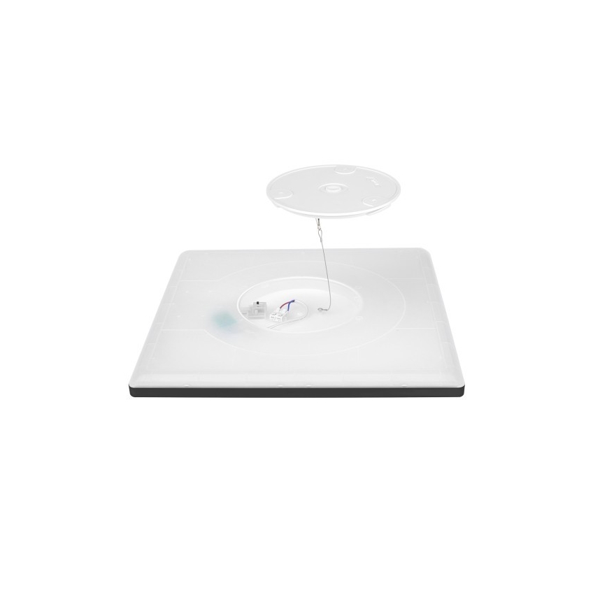 LED loftlampe til badeværelse NIVERA LED/24W/230V IP54 3000/4000/6000K 30x30 cm sort