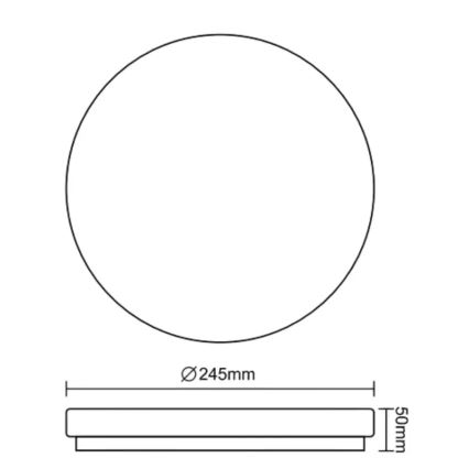LED loftlampe til badeværelse OPAL LED/12W/230V Ø 24,5 cm IP44 hvid