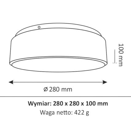 LED loftlampe til badeværelse RENE LED/15W/230V IP44 hvid