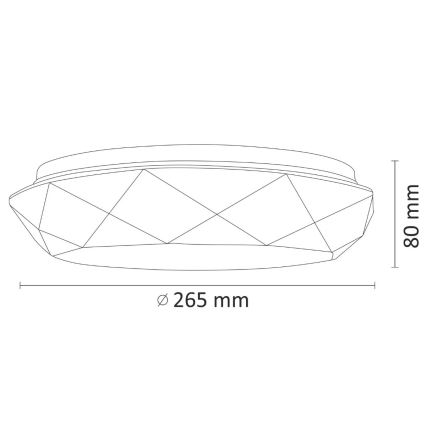 LED loftlampe til badeværelse SELINA LED/12W/230V