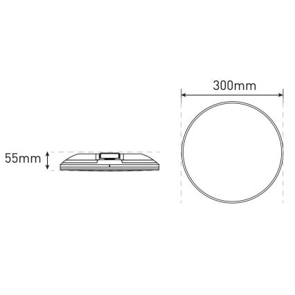 LED loftlampe til badeværelse dæmpbar SLIDE LED/6/12/18/24W/230V 2900/4000/6200K IP44 hvid