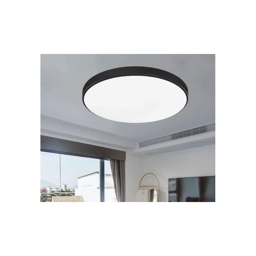 LED loftlampe til badeværelset CARTER LED/12W/230V 6000K IP44 Ø 22 cm sort