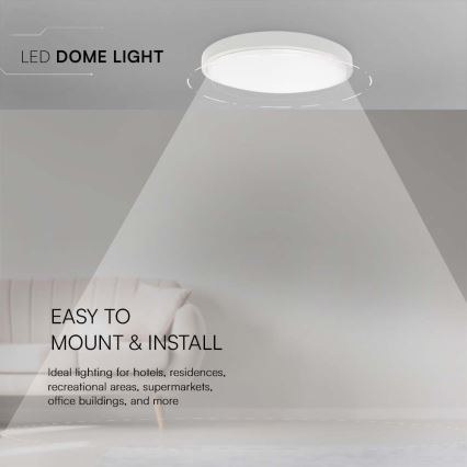 LED loftlampe til badeværelset LED/18W/230V 3000K IP44 Ø 25 cm hvid