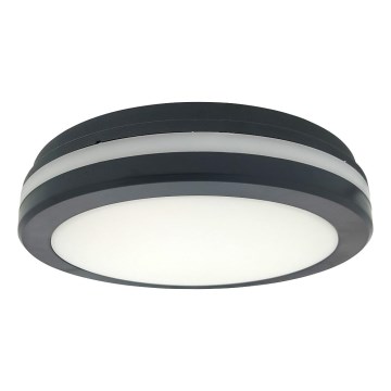 LED-loftlampe til badeværelset med bevægelsessensor LED/20W/230V 3000/4000/6500K Ø 23 cm IP54 antracit