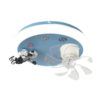 LED-dæmpbar loftlampe til børneværelset med ventilator LED/48W/230V 3000/4000/6000K blå + fjernbetjening