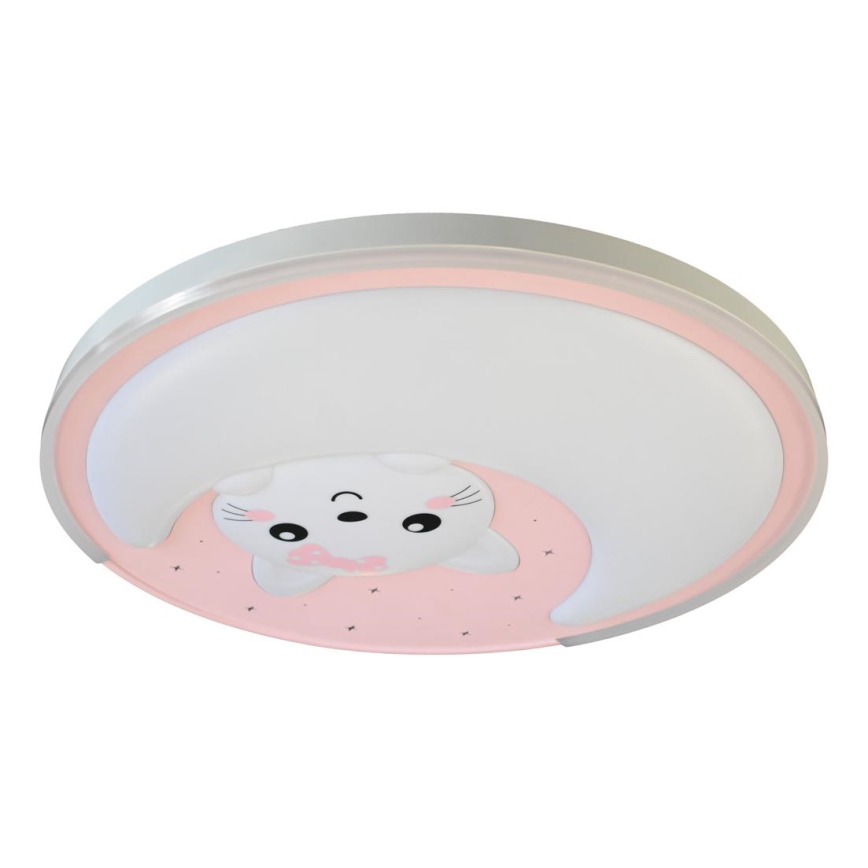 LED loftlampe til børn MOONCAT LED/34W/230V lyserød