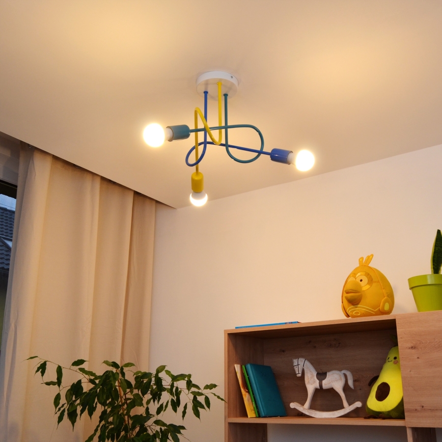 LED Loftlampe til børn OXFORD 3xE27/15W/230V