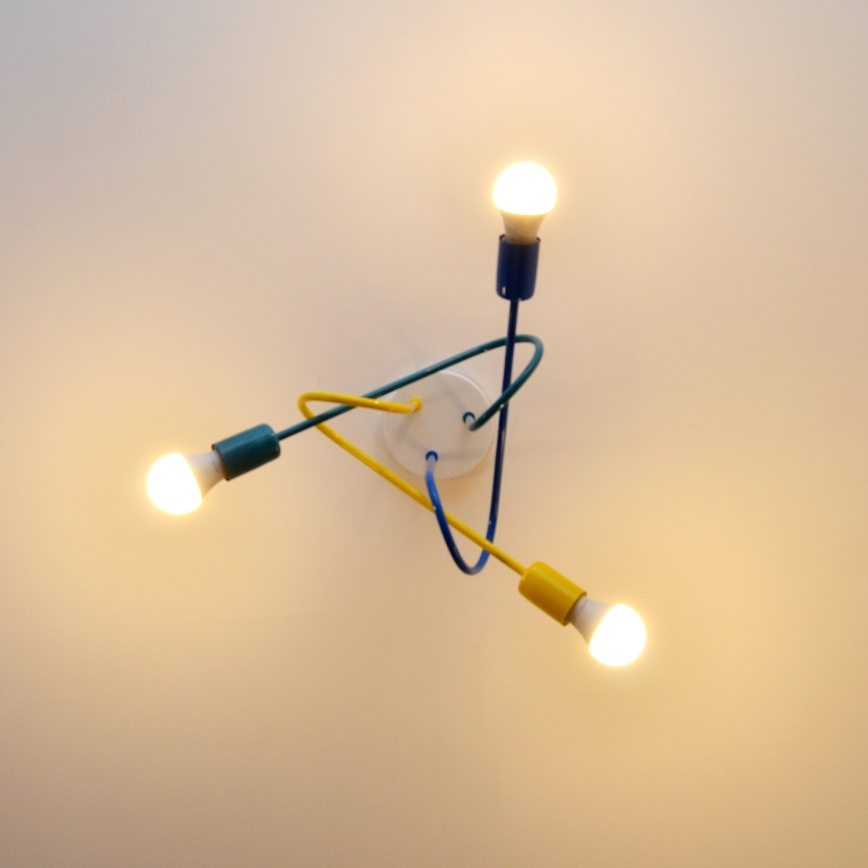 LED Loftlampe til børn OXFORD 3xE27/15W/230V