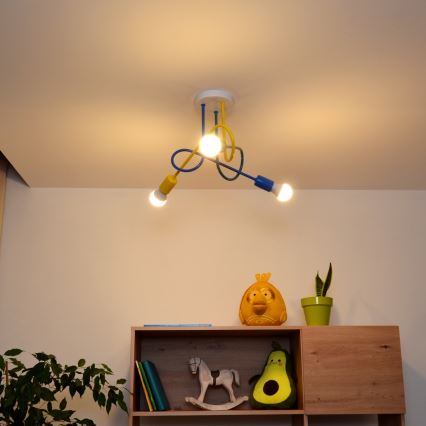 LED Loftlampe til børn OXFORD 3xE27/15W/230V