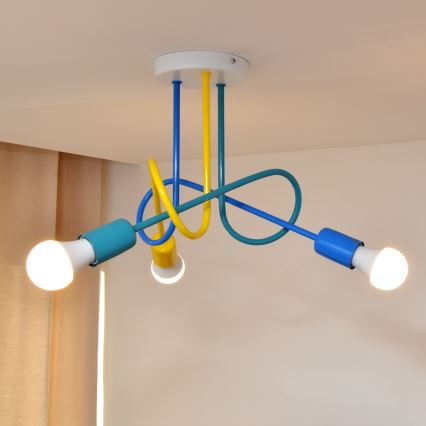 LED Loftlampe til børn OXFORD 3xE27/15W/230V