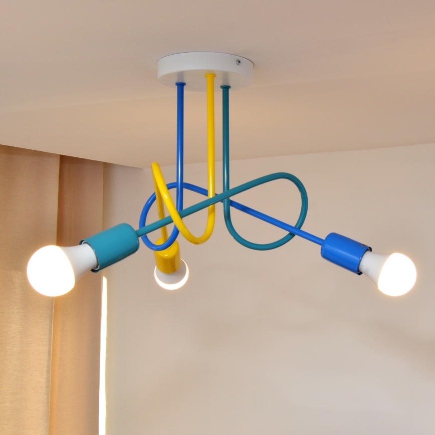 LED Loftlampe til børn OXFORD 3xE27/15W/230V