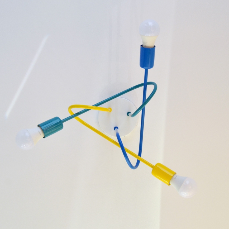 LED Loftlampe til børn OXFORD 3xE27/15W/230V