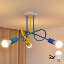 LED Loftlampe til børn OXFORD 3xE27/60W/230V