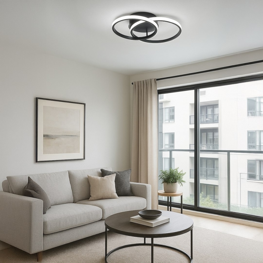 LED-loftlampe TITANO LED/12W/230V sort