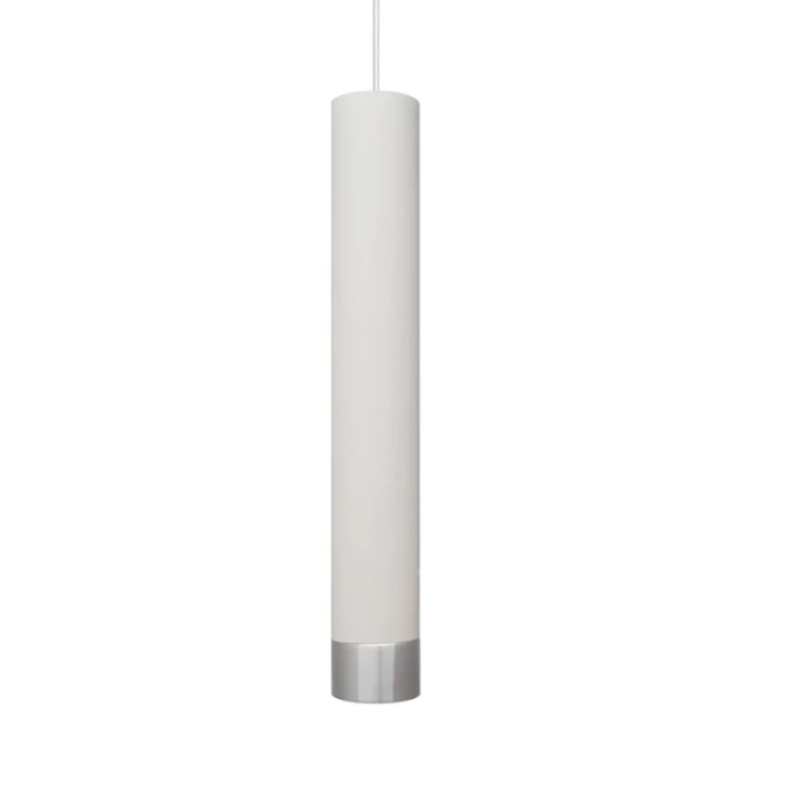 LED lysekrone på kabel TUBA 1xGU10/4,8W/230V hvid/skinnende krom