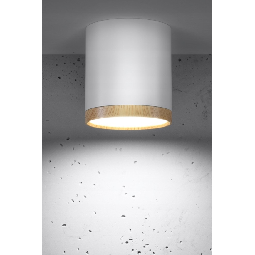 LED loftlampe TUBA LED/5W/230V hvid/beige