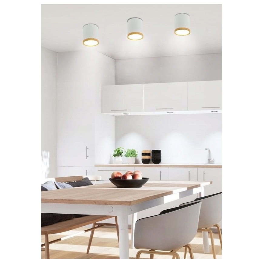 LED loftlampe TUBA LED/5W/230V hvid/beige