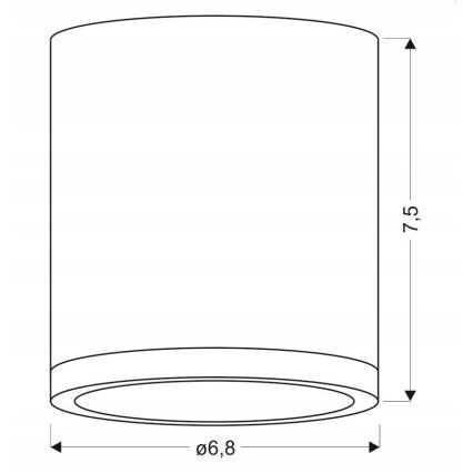 LED loftlampe TUBA LED/5W/230V hvid/beige