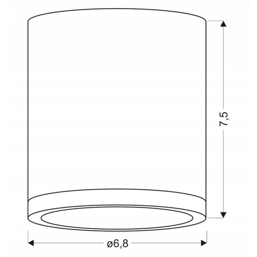 LED loftlampe TUBA LED/5W/230V hvid/beige