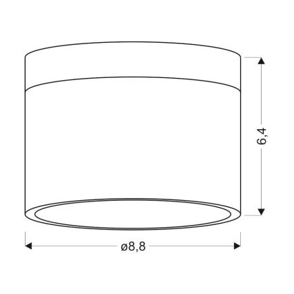 LED loftlampe TUBA LED/9W/230V hvid/beige