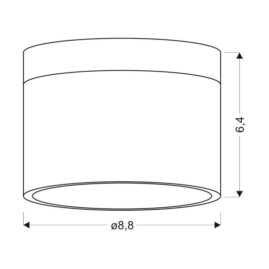 LED loftlampe TUBA LED/9W/230V hvid/beige