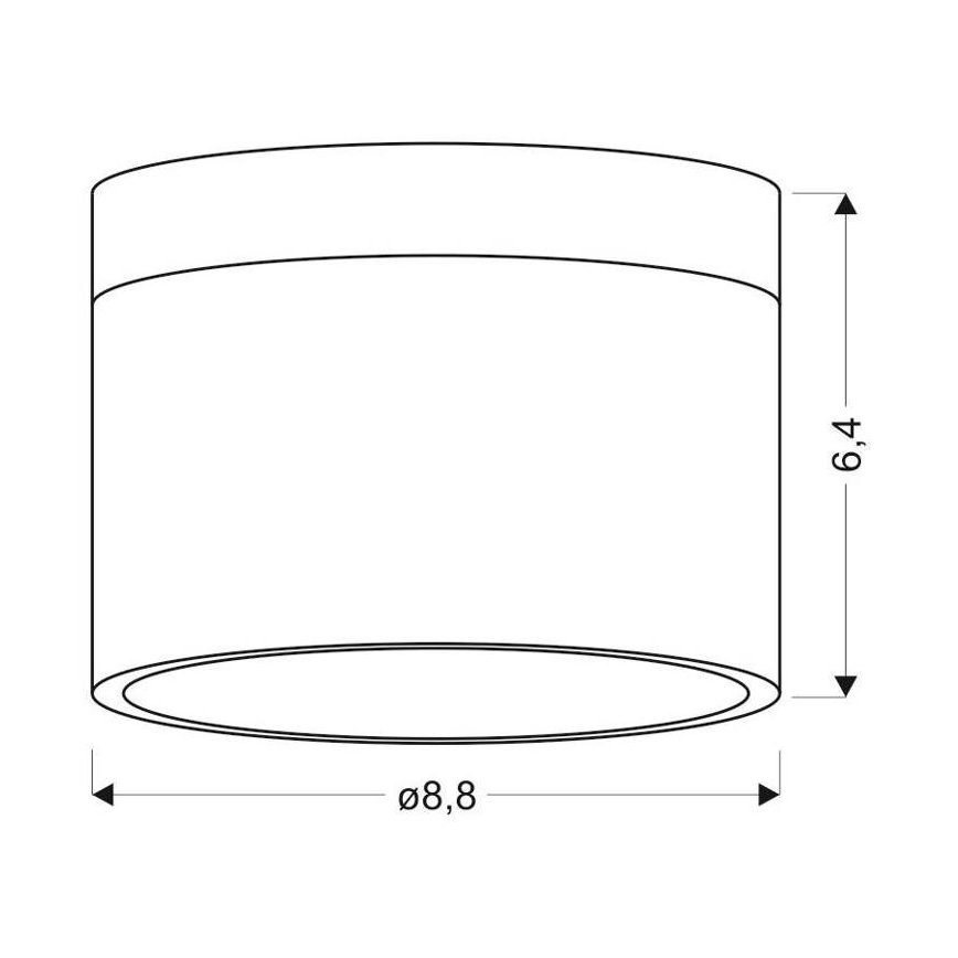 LED loftlampe TUBA LED/9W/230V hvid/beige