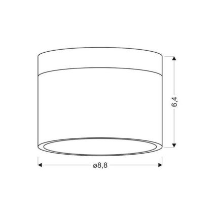 LED loftlampe TUBA LED/9W/230V hvid/sort