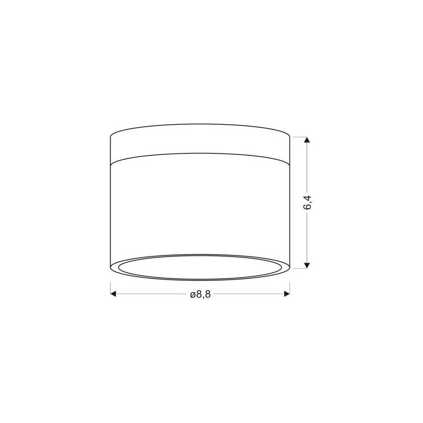LED loftlampe TUBA LED/9W/230V hvid/sort