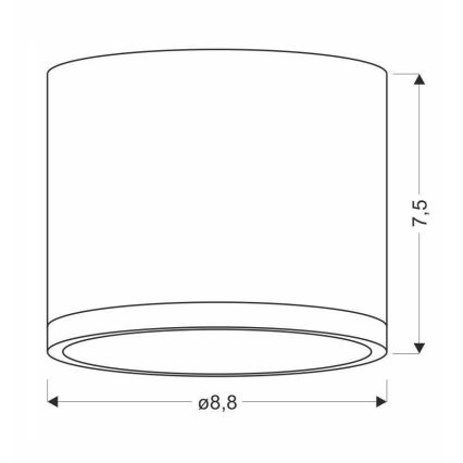 LED loftlampe TUBA LED/9W/230V